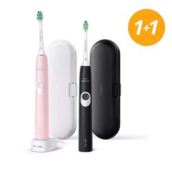 Sonická elektrická zubná kefka Philips Sonicare ProtectiveClean 4300 Series, HX6800/35, čierna a ružová 1 plus 1 na pgs.sk