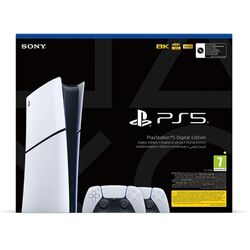 PlayStation 5 Digital (Model Slim) + PlayStation 5 DualSense Wireless Controllers, black & white na pgs.sk