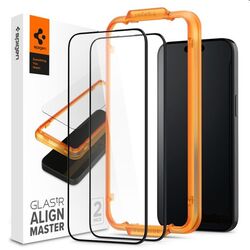 Spigen Glass tR AlignMaster pre Apple iPhone 15 Pro, 2 pcs, čierna - OPENBOX (Rozbalený tovar s plnou zárukou) na pgs.sk