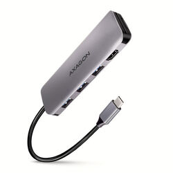 AXAGON HMC-HCR3A 3x USB-A + HDMI + SD/microSD, USB-C 3.2 Gen 1 hub, 20cm USB-C cable - OPENBOX (Rozbalený tovar s plnou na pgs.sk