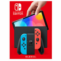 Nintendo Switch (OLED Model), neon SN - BAZÁR (použitý tovar, zmluvná záruka 12 mesiacov)