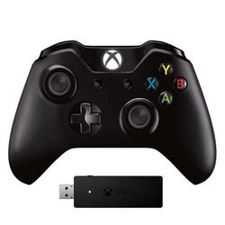 Microsoft Xbox One S Wireless Controller, black + Microsoft Xbox One Wireless Adapter for Windows - OPENBOX na pgs.sk