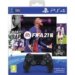 Sony DualShock 4 Wireless Controller v2, jet black + FIFA 21 CZ na pgs.sk