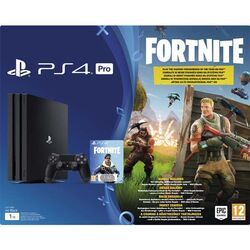 Sony PlayStation 4 Pro 1TB, jet black + Fortnite Additional Content Voucher na pgs.sk