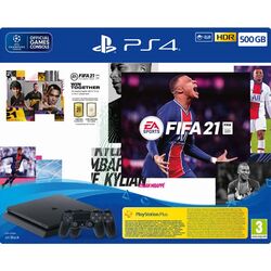 Sony PlayStation 4 Slim 500 GB + FIFA 21 + DualShock 4 + PS Plus 14 dní - OPENBOX (Rozbalený tovar s plnou zárukou) na pgs.sk